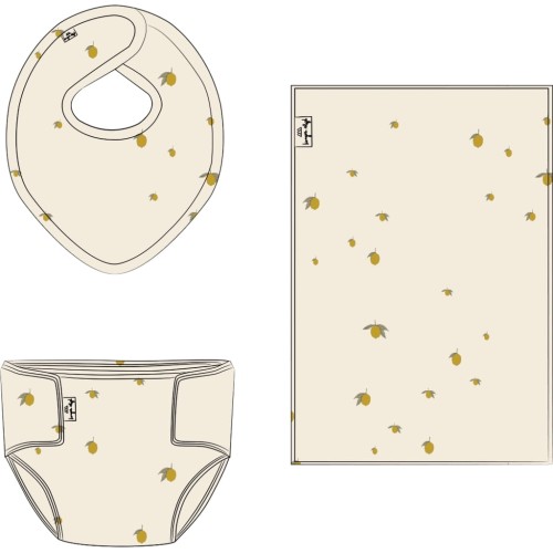 Zestaw dla lalki Konges Slojd doll nursery set Lemon