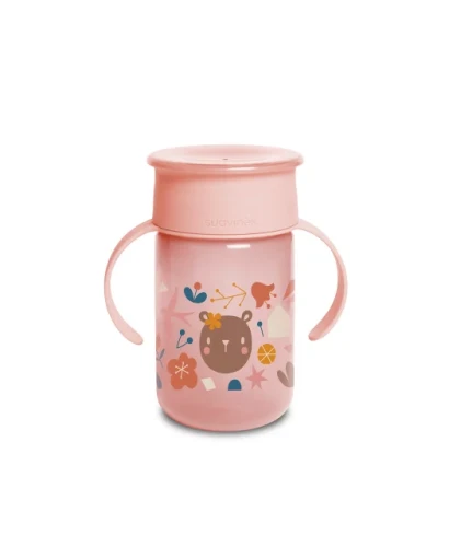 Suavinex kubek treningowy 360 forest różowy 0744