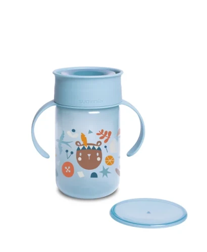 Suavinex 360 forest niebieski - kubek treningowy 0746