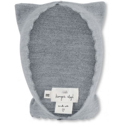 Konges slojd czapka merino cat helmet quarry blue