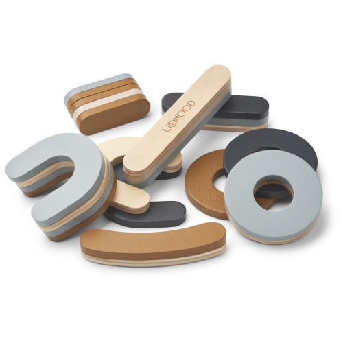 Układanka Liewood Jota sea blue mix - układanka magnetyczna dla dzieci