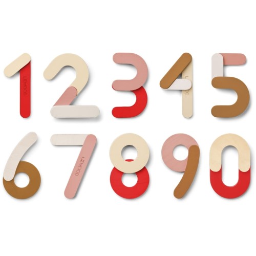 Liewood układanka magnetyczna Jota Dusty raspberry multi mix