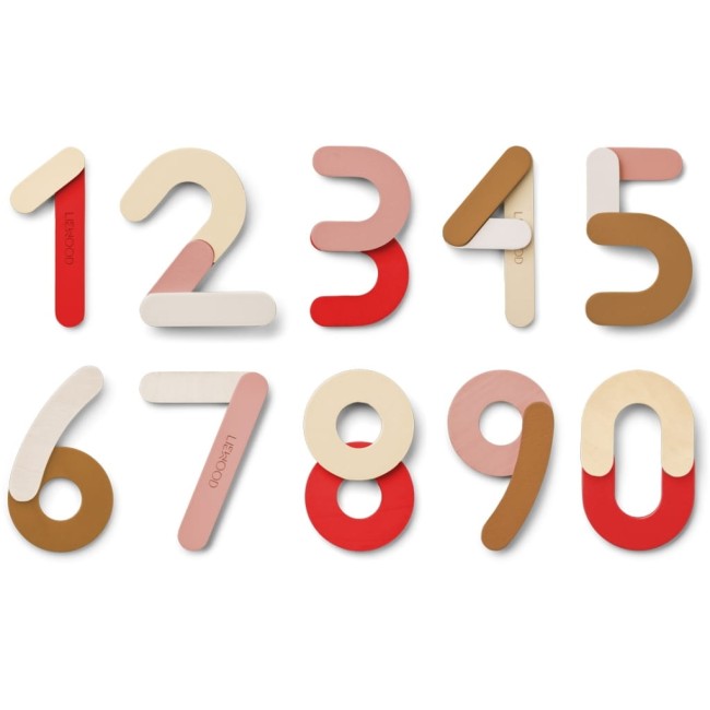 Liewood układanka magnetyczna Jota Dusty raspberry multi mix