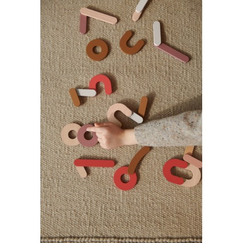 Liewood układanka magnetyczna Jota Dusty raspberry multi mix