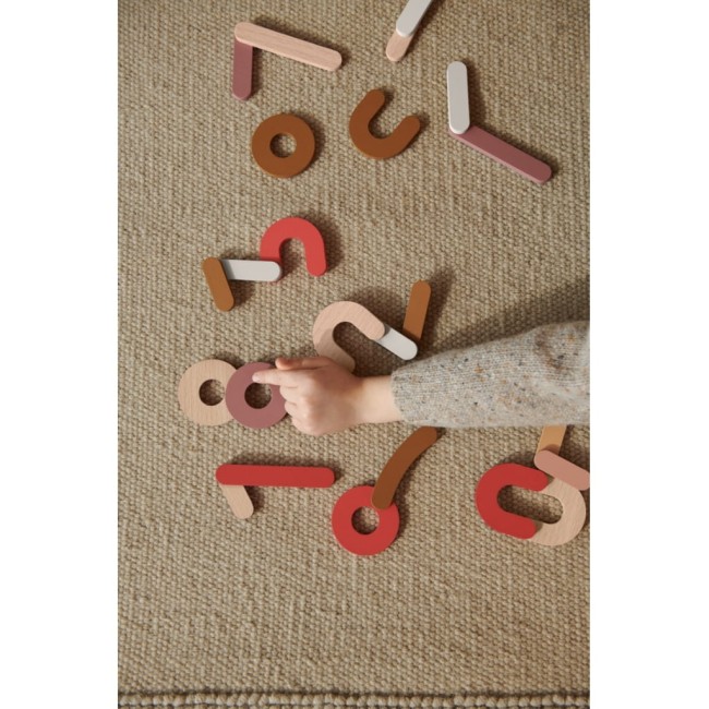 Liewood układanka magnetyczna Jota Dusty raspberry multi mix