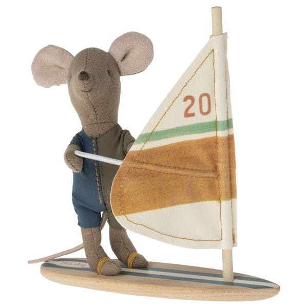 Maileg Myszka - Beach mice, Surfer little brother