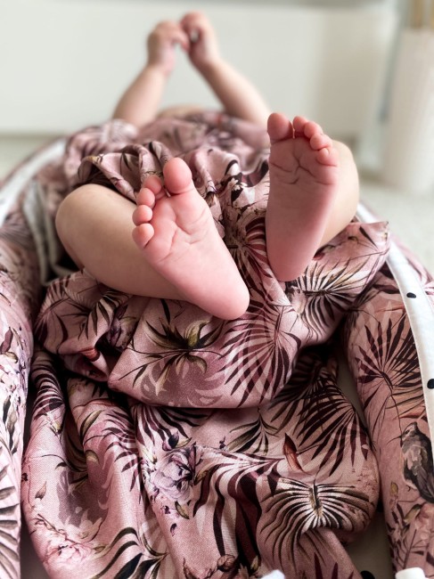 Sleepee junge powder pink bambusowa chusta/otulacz