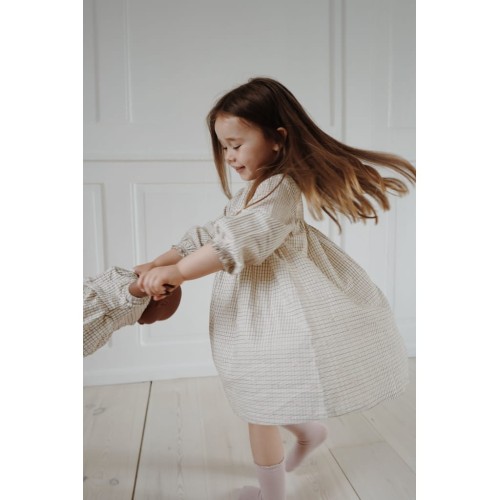 Konges Slojd Bitsy - Three leaf check - sukienka