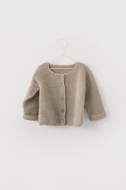 Booboo kardigan ryż merino - pudrowy beż
