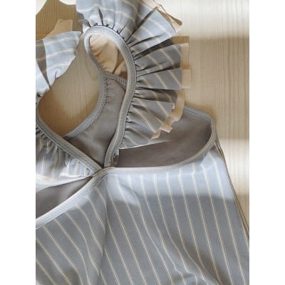Konges Slojd strój kąpielowy Moule frill swimsuit - Sailor stripe