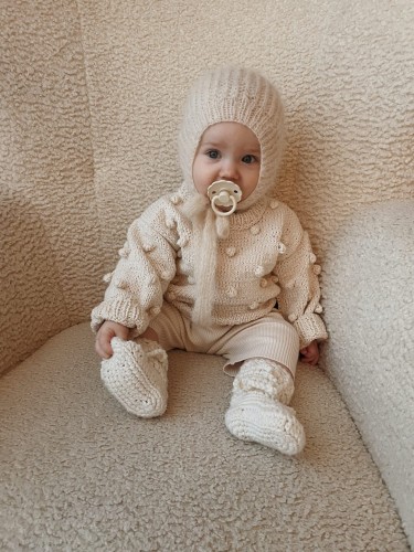 Booboo bonetka alpaka jedwab szara