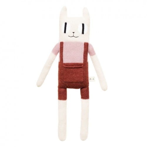 Main Sauvage przytulanka z wełny alpaki Kot czerwony duży