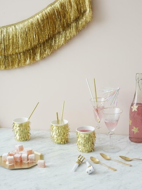 Meri Meri kubeczki Gold Fringe