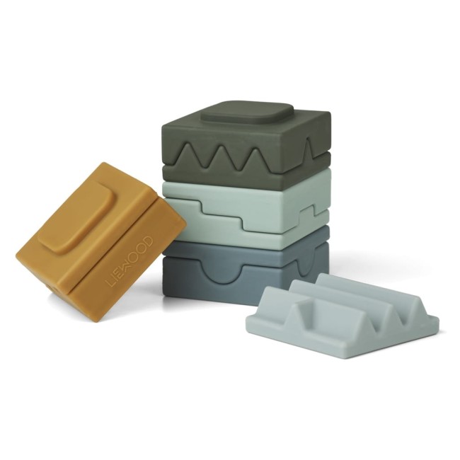 Liewood wieża kostka silikonowa Morgan blue