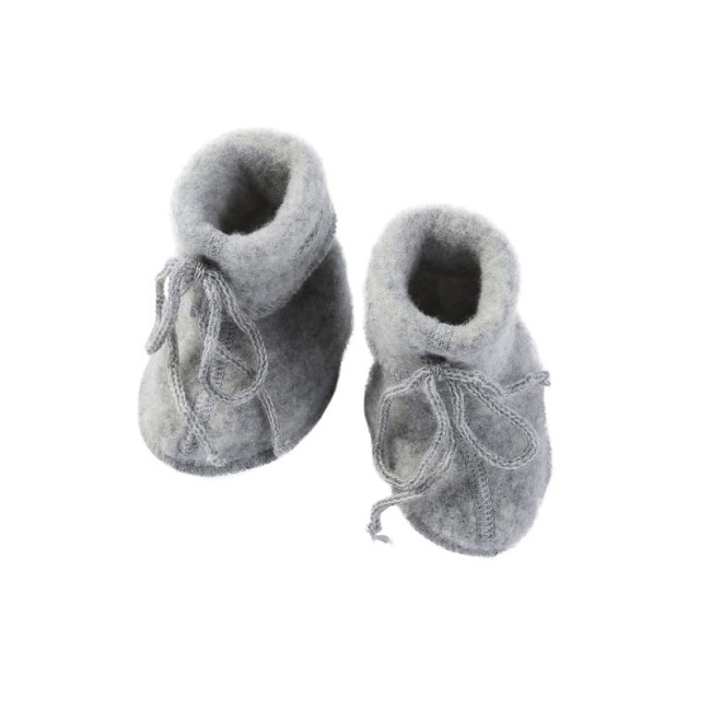 Engel Natur buciki merino wool light grey melange