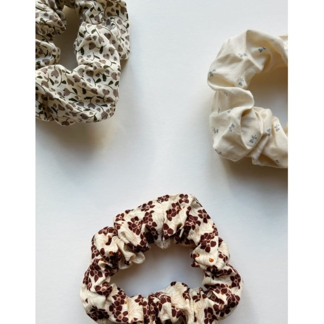 Konges slojd zestaw gumek do włosów winter leaves dark red/multi