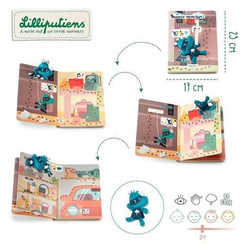 Lilliputiens książeczka przygodowa z mini przytulanką Marius superbohater