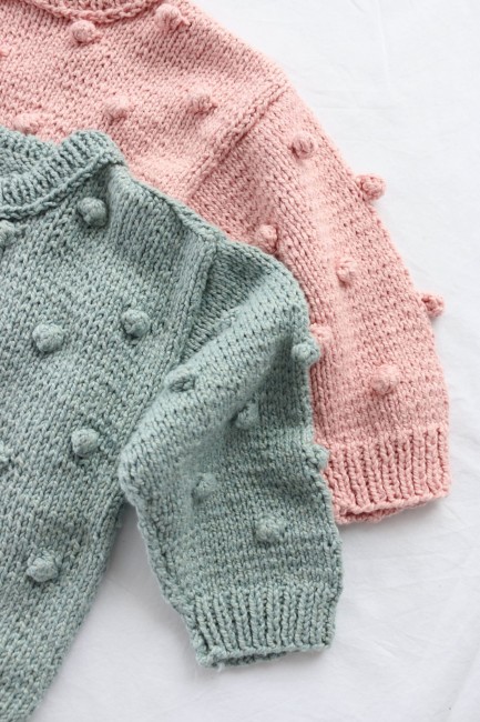 Booboo sweterek kropka jasny róż