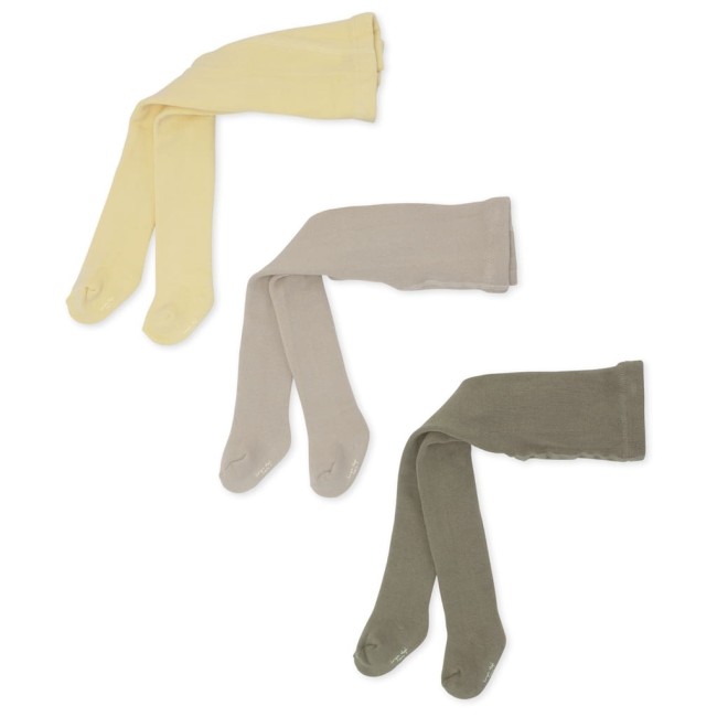 Konges Slojd 3pack rajstop Terry - Mellow marsmellow