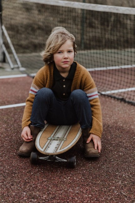 Little Hedonist bluzka Polo z długim rękawem Finn - Pirate black