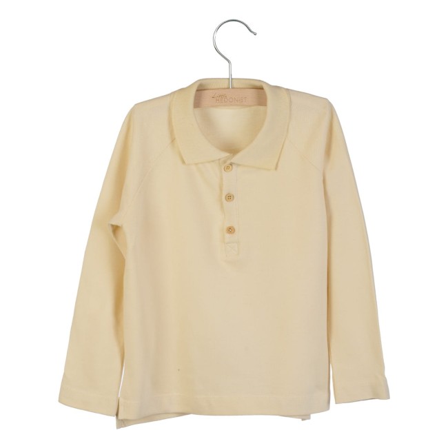 Little Hedonist bluzka Polo z długim rękawem Finn - Bleached Sand