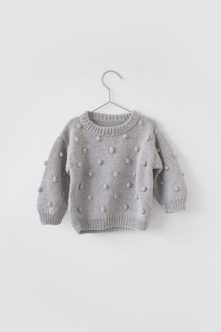 Booboo sweterek kropka jedwab szary