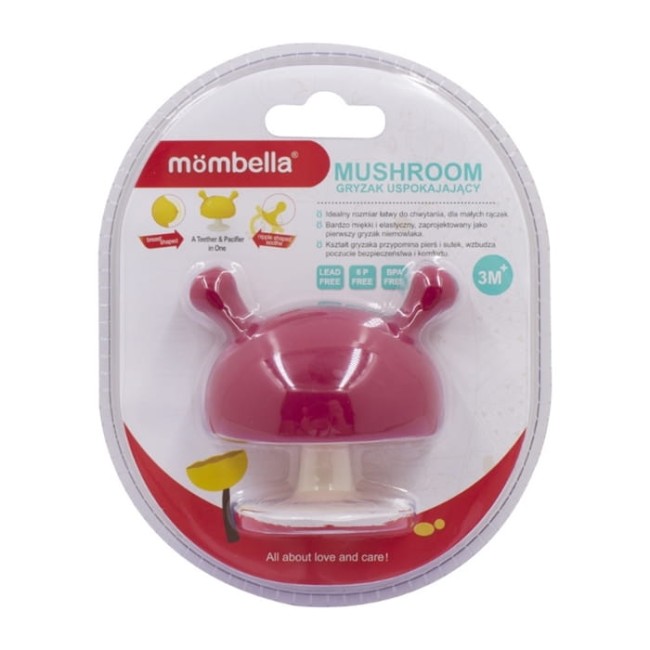 Mombella Gryzak Grzybek Mushroom Chimney Red 8126 Spacer/Smoczki i gryzaki - Kolibelek - artykuły dla dzieci Wolsztyn