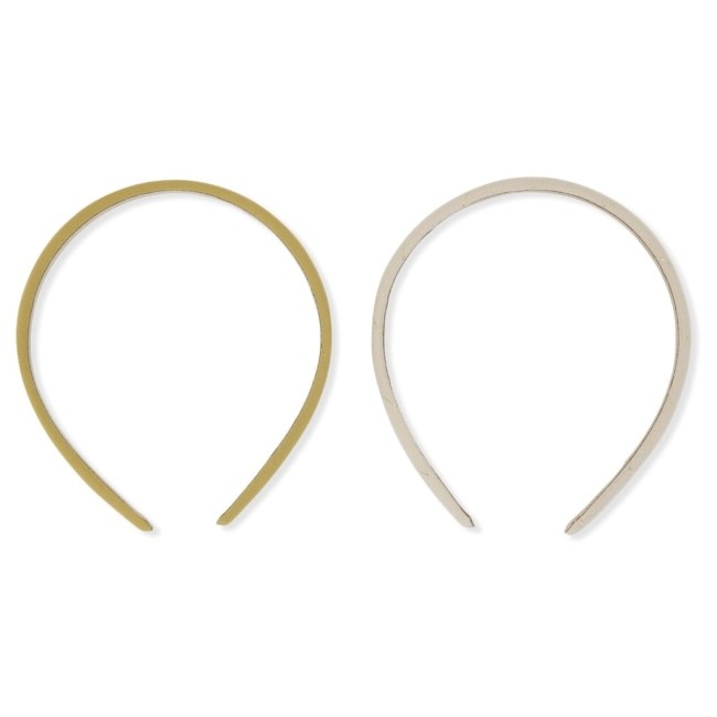 Konges Slojd zestaw przepasek do włosów - 2pack hairbrace -Moonlight check/Mustard gold