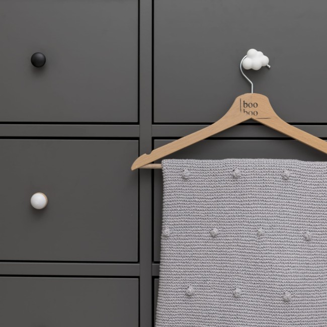 Booboo koc niemowlęcy popcorn szary - kulka