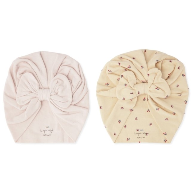 Konges Slojd Bambi bonet 2pack - turban/bonetka - bloom/lavendar mist