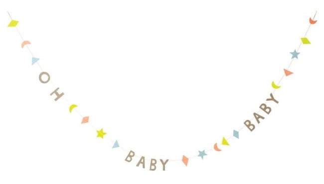 Meri Meri Mini girlanda ozdobna Oh baby
