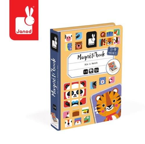Janod Magnetibook Magnetyczna Układanka Puzzle zwierzątka