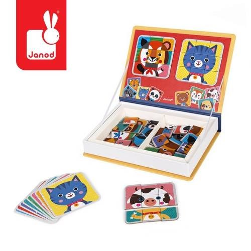 Janod Magnetibook Magnetyczna Układanka Puzzle zwierzątka
