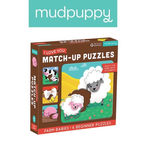 Mudpuppy Pierwsze puzzle I Love You Rodzice i dzieci Farma 1-3 lata