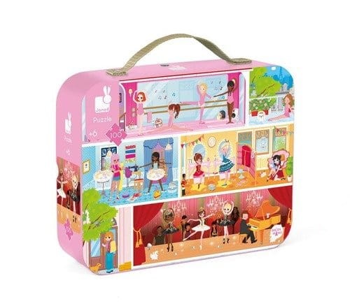 Janod puzzle w walizce Akademia tańca 6+ Janod 3570