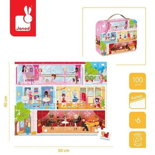 Janod puzzle w walizce Akademia tańca 6+ Janod 3570