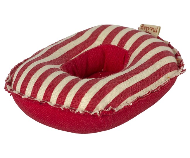 Maileg rubber boat small mouse red stripe 11-1403-01