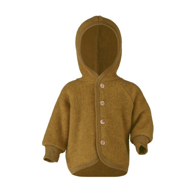 Engel Natur Kurtka z kapturem wełna merino Saffron Melange