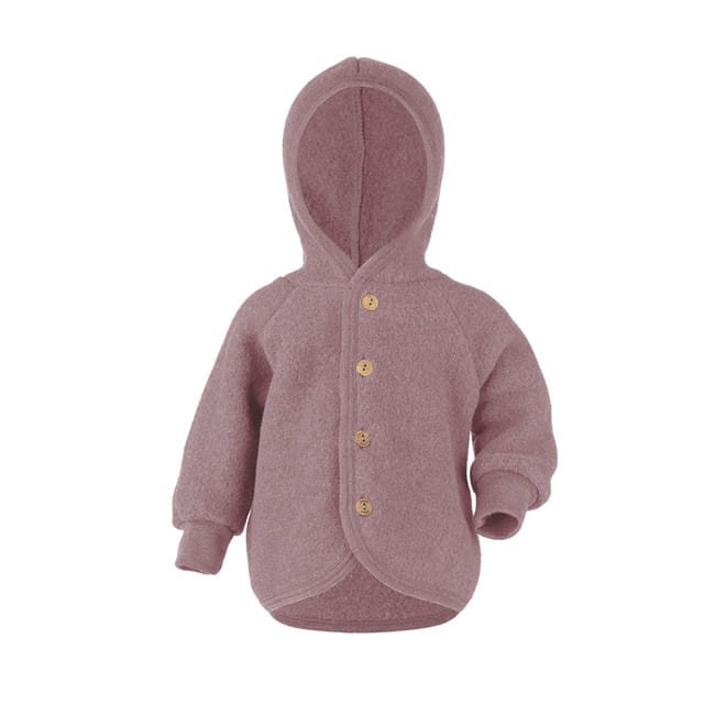 Engel Natur Kurtka z kapturem wełna merino Rosewood Melange