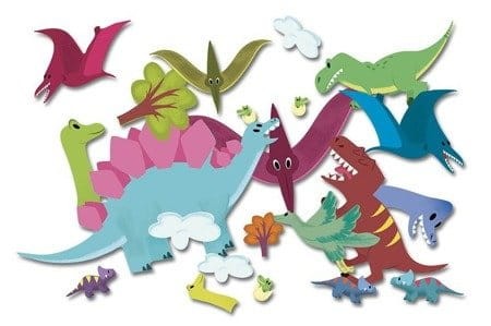 Auzou Naklejki z planszami do wyklejania Dinozaury 3+ 4943 974