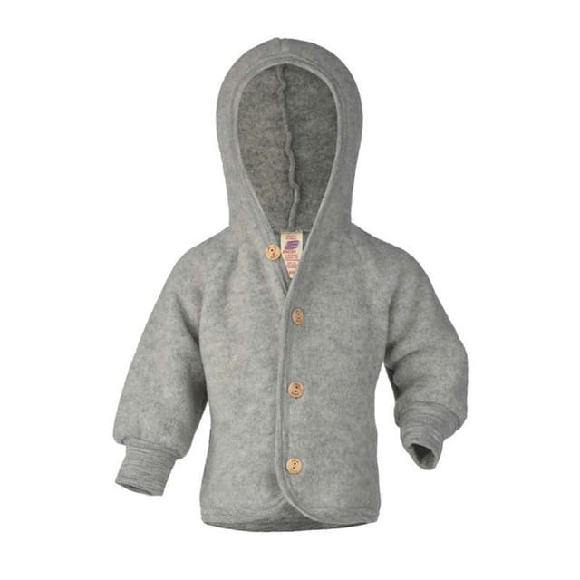 Engel Natur Kurtka z kapturem wełna merino Light Grey Melange