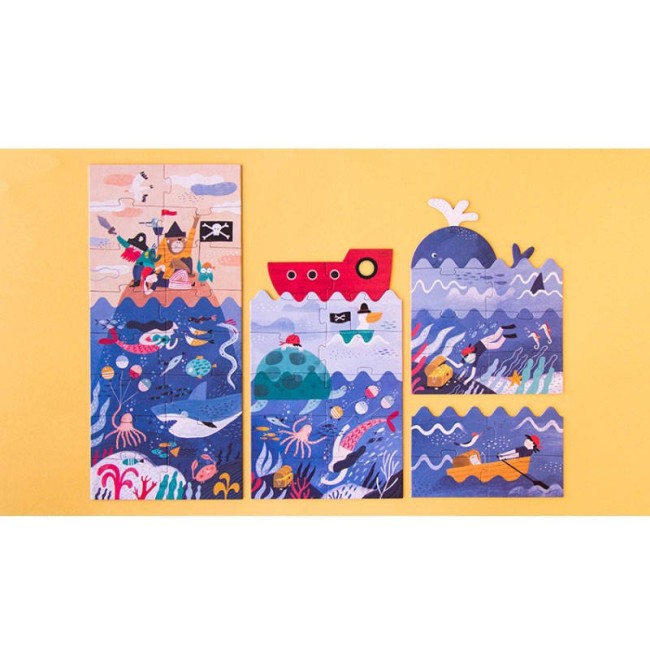 Londji Puzzle dla dzieci progresywne, Odkrywaj skarby 1860