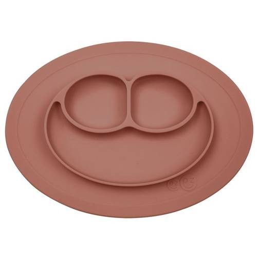 EZPZ Silikonowy talerzyk z podkładką mały 2w1 Mini Mat brązowy 6419