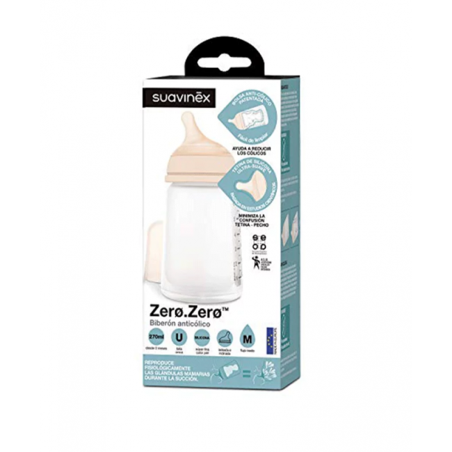 Suavinex Zero Zero Butelka 270 ml o średnim przepływie