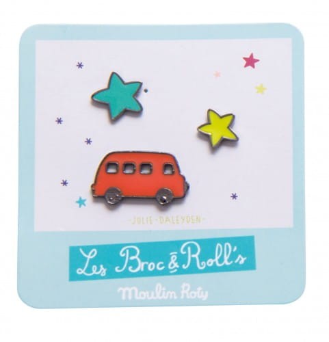 Moulin Roty Zestaw 3 przypinek Ciężarówka 642766