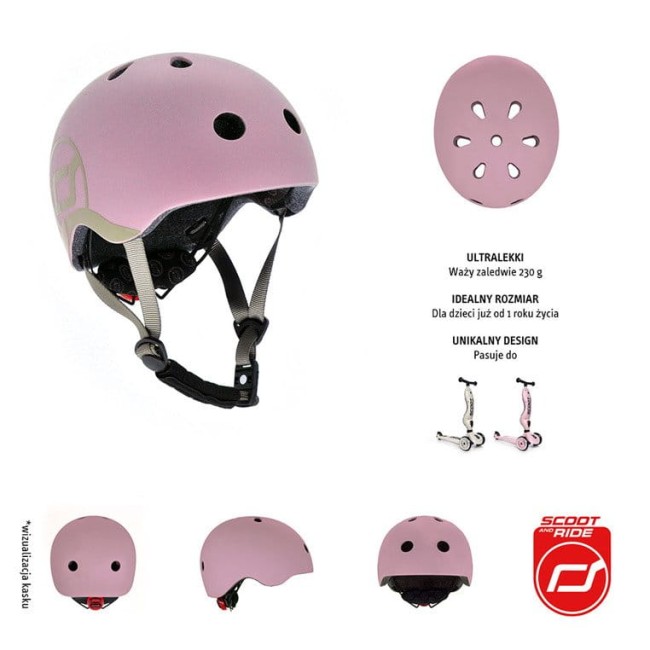 Kask SCOOTANDRIDE - Kask dla dzieci 1-5-lat Rose