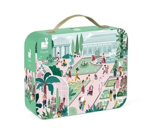 Janod Puzzle w walizce Ogród botaniczny 200 elementów 7+ 6157