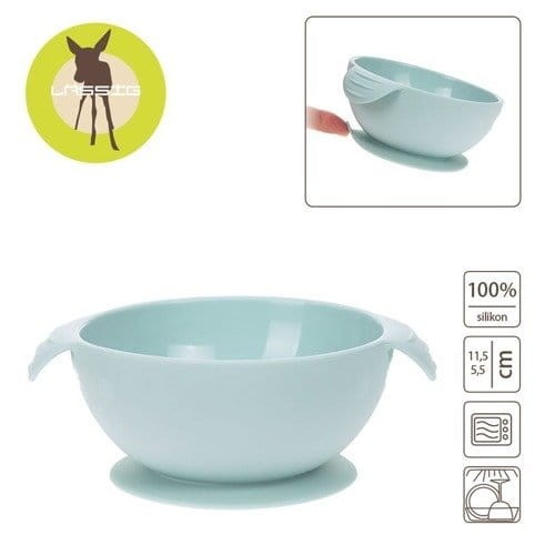 Lassig Miseczka silikonowa z przyssawką Little Chums Mysz niebieska 6148