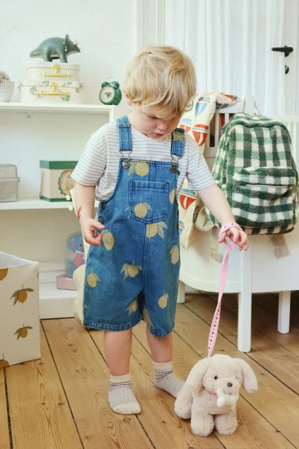 konges slojd ogrodniczki magot lemon denim