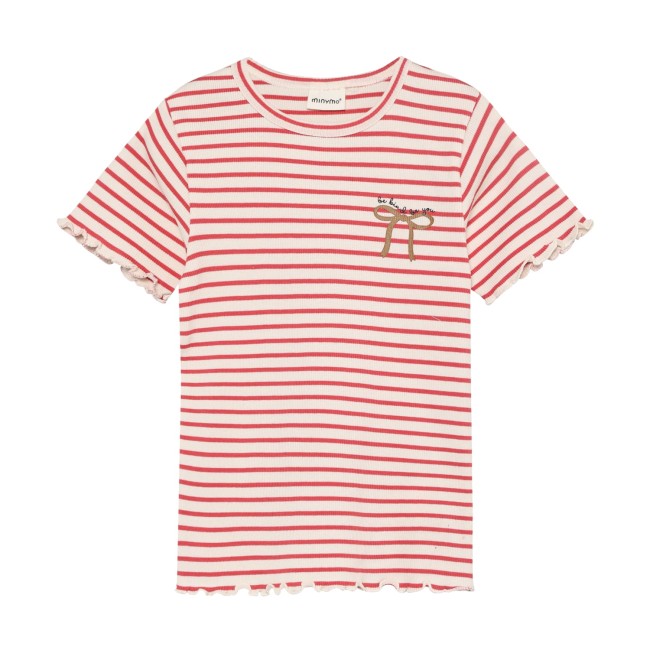 minymo t shirt rib spiced coral